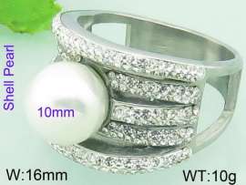 Stainless Steel Stone&Crystal Ring