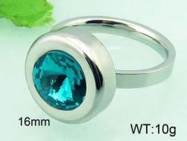 Stainless Steel Stone&Crystal Ring