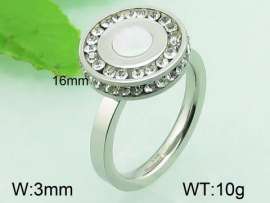 Stainless Steel Stone&Crystal Ring