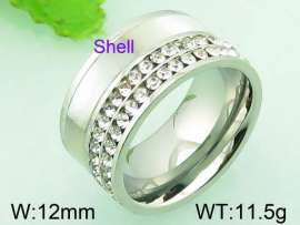 Stainless Steel Stone&Crystal Ring