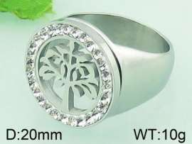 Stainless Steel Stone&Crystal Ring