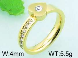 Stainless Steel Stone&Crystal Ring