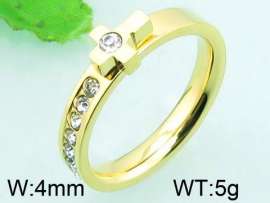 Stainless Steel Stone&Crystal Ring