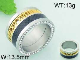 Stainless Steel Stone&Crystal Ring