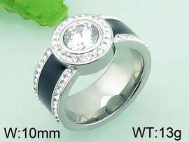 Stainless Steel Stone&Crystal Ring