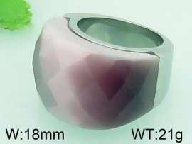 Stainless Steel Stone&Crystal Ring