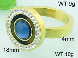 Stainless Steel Stone&Crystal Ring
