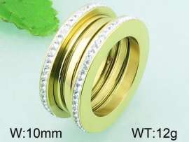 Stainless Steel Stone&Crystal Ring