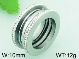 Stainless Steel Stone&Crystal Ring