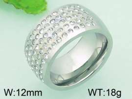 Stainless Steel Stone&Crystal Ring