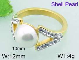 Stainless Steel Stone&Crystal Ring