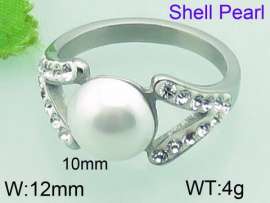 Stainless Steel Stone&Crystal Ring
