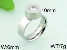 Stainless Steel Stone&Crystal Ring