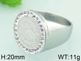 Stainless Steel Stone&Crystal Ring