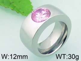 Stainless Steel Stone&Crystal Ring