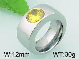 Stainless Steel Stone&Crystal Ring