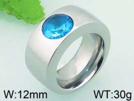Stainless Steel Stone&Crystal Ring