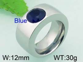 Stainless Steel Stone&Crystal Ring