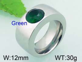 Stainless Steel Stone&Crystal Ring