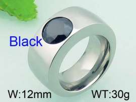 Stainless Steel Stone&Crystal Ring