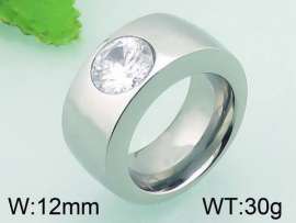 Stainless Steel Stone&Crystal Ring