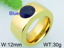 Stainless Steel Stone&Crystal Ring