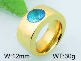 Stainless Steel Stone&Crystal Ring