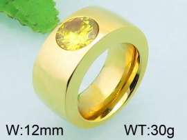Stainless Steel Stone&Crystal Ring