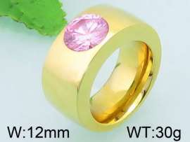 Stainless Steel Stone&Crystal Ring