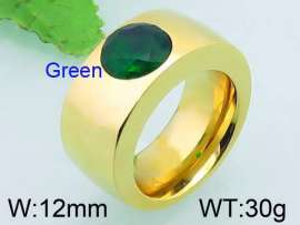 Stainless Steel Stone&Crystal Ring