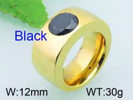 Stainless Steel Stone&Crystal Ring