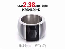 Professional Stainless Steel Jewelry Gold Plated Stone Ring