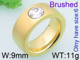 Stainless Steel Stone&Crystal Ring