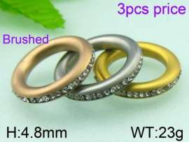 Stainless Steel Stone&Crystal Ring