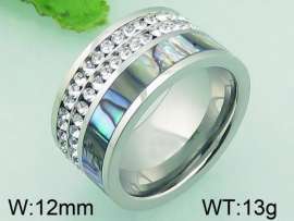 Stainless Steel Stone&Crystal Ring