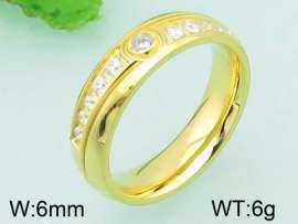 Stainless Steel Stone&Crystal Ring
