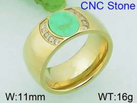 Stainless Steel Stone&Crystal Ring