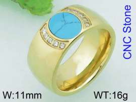 Stainless Steel Stone&Crystal Ring