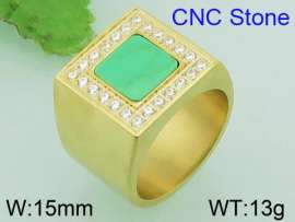 Stainless Steel Stone&Crystal Ring