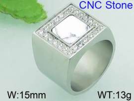 Stainless Steel Stone&Crystal Ring