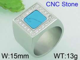 Stainless Steel Stone&Crystal Ring