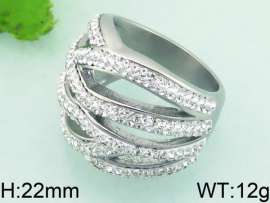 Stainless Steel Stone&Crystal Ring
