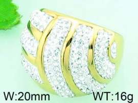 Stainless Steel Stone&Crystal Ring