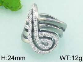 Stainless Steel Stone&Crystal Ring