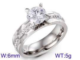 Stainless Steel Stone&Crystal Ring