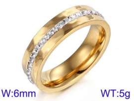 Stainless Steel Stone&Crystal Ring