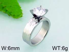 Stainless Steel Stone&Crystal Ring