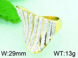 Stainless Steel Stone&Crystal Ring