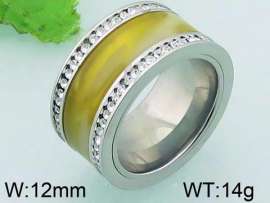 Stainless Steel Stone&Crystal Ring