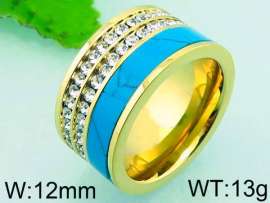 Stainless Steel Stone&Crystal Ring